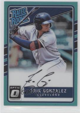2017 Panini Donruss Optic - [Base] - Aqua Prizm #171 - Rated Rookies Base Autographs - Erik Gonzalez /125