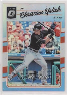 2017 Panini Donruss Optic - [Base] - Carolina Blue Prizm #111 - Christian Yelich /50