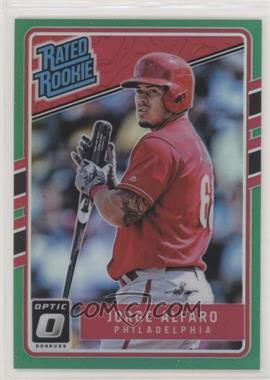 2017 Panini Donruss Optic - [Base] - Green Prizm #51 - Rated Rookies - Jorge Alfaro /5