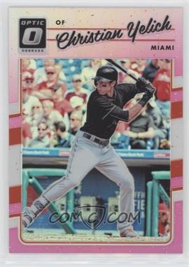 2017 Panini Donruss Optic - [Base] - Pink Prizm #111 - Christian Yelich