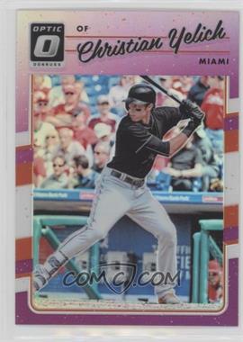 2017 Panini Donruss Optic - [Base] - Purple Prizm #111 - Christian Yelich