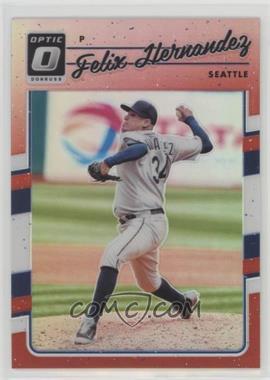 2017 Panini Donruss Optic - [Base] - Red Prizm #136 - Felix Hernandez /99