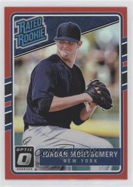 2017 Panini Donruss Optic - [Base] - Red Prizm #61 - Rated Rookies - Jordan Montgomery /99