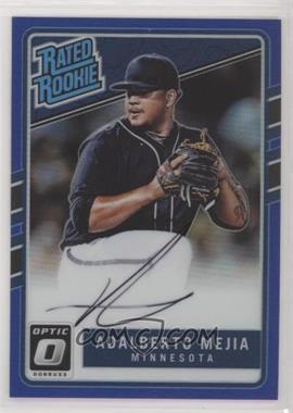 2017 Panini Donruss Optic - Rated Rookies Signatures - Blue Prizm #RRS-AM - Adalberto Mejia /75