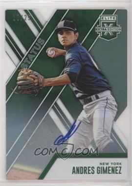 2017 Panini Elite Extra Edition - [Base] - Status Emerald Die-Cut Autographs #107 - Andres Gimenez /25