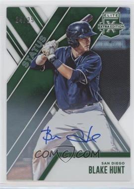 2017 Panini Elite Extra Edition - [Base] - Status Emerald Die-Cut Autographs #69 - Blake Hunt /25