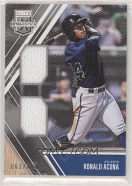 2017 Panini Elite Extra Edition - Dual Materials - Silver #DM-RA - Ronald Acuna /149