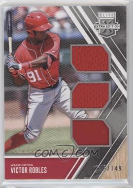 2017 Panini Elite Extra Edition - Triple Materials - Silver #TM-VR - Victor Robles /149