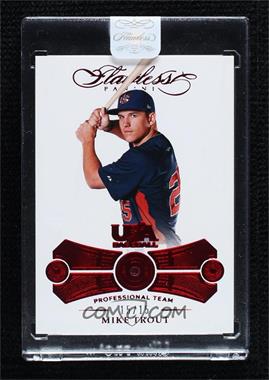 2017 Panini Flawless - [Base] - Ruby #58 - USA Baseball - Mike Trout /15 [Uncirculated]