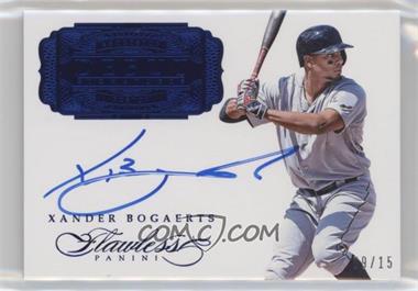 2017 Panini Flawless - Flawless Debut Signatures - Sapphire #FDS-XB - Xander Bogaerts /15