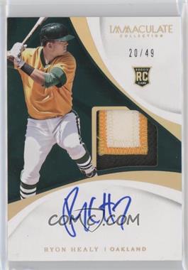 2017 Panini Immaculate Collection - [Base] - Gold #131 - Rookie Auto Patch - Ryon Healy /49
