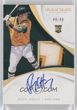 2017 Panini Immaculate Collection - [Base] - Gold #131 - Rookie Auto Patch - Ryon Healy /49