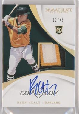 2017 Panini Immaculate Collection - [Base] - Gold #131 - Rookie Auto Patch - Ryon Healy /49