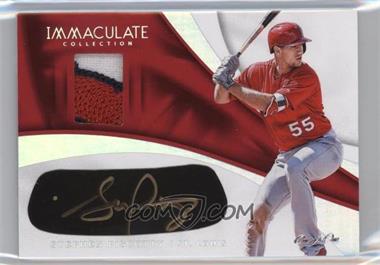 2017 Panini Immaculate Collection - Immaculate Carbon Material Signatures - Platinum #EBMS-SP - Stephen Piscotty /1