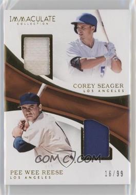 2017 Panini Immaculate Collection - Immaculate Dual Players #IDP-SR - Corey Seager, Pee Wee Reese /99