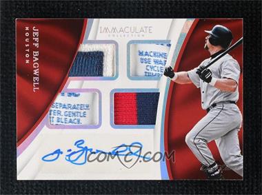 2017 Panini Immaculate Collection - Immaculate Quad Material Autographs - Platinum #QMA-JB - Jeff Bagwell /1