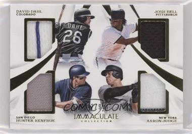 2017 Panini Immaculate Collection - Immaculate Quad Players #IQP-DBRJ - David Dahl, Josh Bell, Hunter Renfroe, Aaron Judge /99