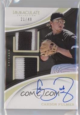 2017 Panini Immaculate Collection - Immaculate Signature Patches Rookie - Gold #SPR-CF - Carson Fulmer /49