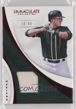 2017 Panini Immaculate Collection - Immaculate Swatches - Prime #S-RH - Ryon Healy /49