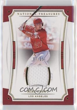 2017 Panini National Treasures - [Base] - Gold #90.1 - Mike Trout (Red Jersey) /25