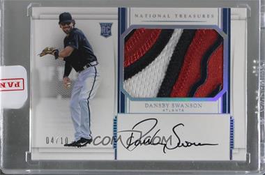 2017 Panini National Treasures - [Base] - Holo Silver #153 - Rookie Materials Signatures - Dansby Swanson /10 [Uncirculated]