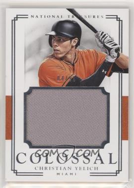 2017 Panini National Treasures - Colossal Materials #CM-CY - Christian Yelich /99