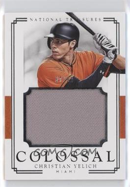 2017 Panini National Treasures - Colossal Materials #CM-CY - Christian Yelich /99