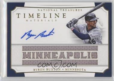 2017 Panini National Treasures - Timeline Materials Signatures - Team Cities #TMSN-BB - Byron Buxton /99