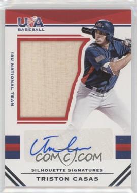 2017 Panini USA Baseball Stars & Stripes - Jumbo Swatch Silhouettes Signatures - Bat #45 - Triston Casas /99