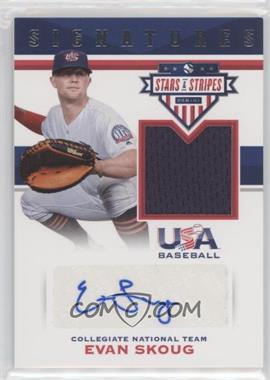 2017 Panini USA Baseball Stars & Stripes - Stars and Stripes Signatures - Jersey #19.1 - Evan Skoug (Blue Ink) /199