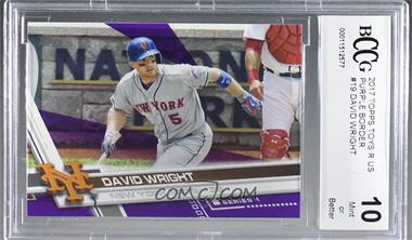 2017 Topps - [Base] - Toys "R" Us Purple #19 - David Wright [BCCG 10 Mint or Better]