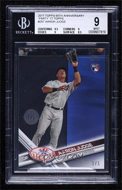 2017 Topps - [Base] - Transcendent Party 65th Anniversary Stamp #287 - Aaron Judge /1 [BGS 9 MINT]