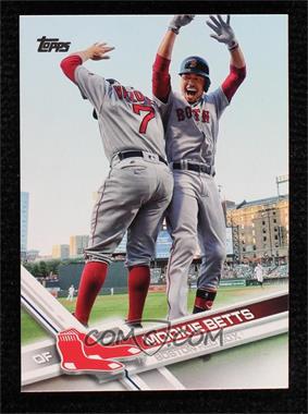 2017 Topps - [Base] #161.2 - SSP - Image Variation - Mookie Betts (Celebrating with Teammate)