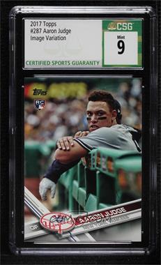 2017 Topps - [Base] #287.4 - SP - Update Variation - Aaron Judge (In Dugout) [CSG 9 Mint]