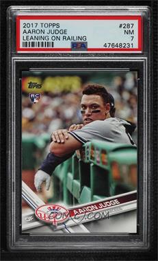 2017 Topps - [Base] #287.4 - Update SP Variation - Aaron Judge (In Dugout) [PSA 7 NM]