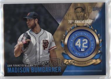 2017 Topps - Jackie Robinson Day Commemorative Patch #JRPC-MBU - Madison Bumgarner