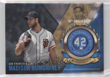 2017 Topps - Jackie Robinson Day Commemorative Patch #JRPC-MBU - Madison Bumgarner [EX to NM]