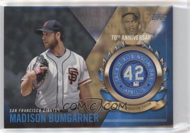 2017 Topps - Jackie Robinson Day Commemorative Patch #JRPC-MBU - Madison Bumgarner