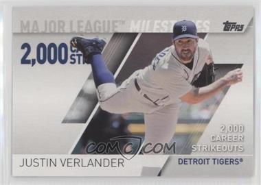 2017 Topps - Major League Milestones #MLM-14 - Justin Verlander