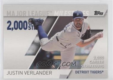 2017 Topps - Major League Milestones #MLM-14 - Justin Verlander