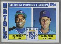 Batting & Pitching Leaders - Hal McRae, Larry Gura [Noted]