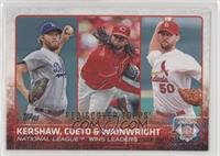 League Leaders - Clayton Kershaw, Johnny Cueto, Adam Wainwright