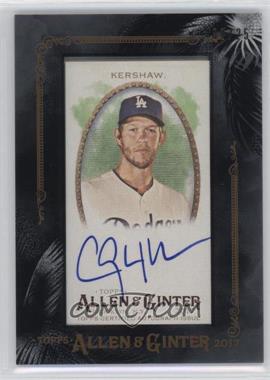 2017 Topps Allen & Ginter's - Autographed Minis - Black Framed #MA-CKE - Clayton Kershaw /25