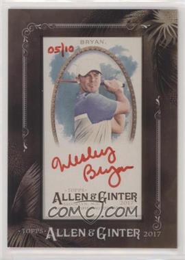 2017 Topps Allen & Ginter's - Autographed Minis - Red Ink #MA-WB - Wesley Bryan /10