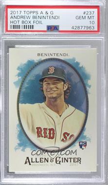 2017 Topps Allen & Ginter's - [Base] - Hot Box Foil #237 - Andrew Benintendi [PSA 10 GEM MT]