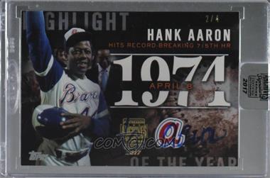2017 Topps Archives Postseason Signature Edition Buybacks - [Base] #15TUS-H76 - Hank Aaron (2015 Topps Update Series Highlight of the Year) /4 [Buyback]