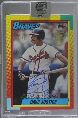 2017 Topps Archives Postseason Signature Edition Buybacks - [Base] #90TT-48T - David Justice (1990 Topps Traded) /79 [Buyback]