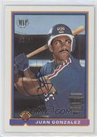 Juan Gonzalez (1991 Bowman) #/50