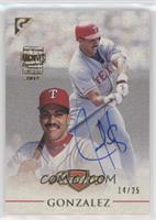 Juan Gonzalez (1999 Topps Gallery) #/25