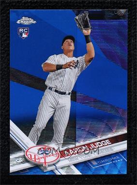 2017 Topps Chrome - [Base] - Blue Wave Refractor #169 - Aaron Judge /75